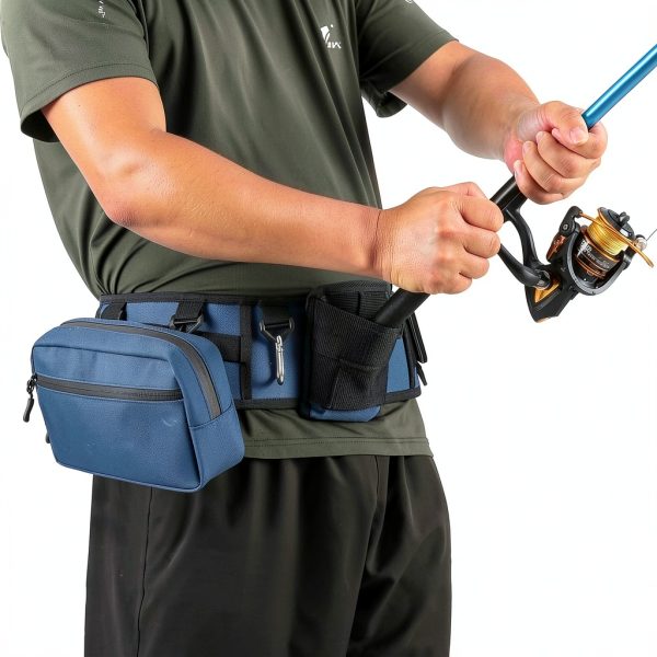 PELLOR Fishing Belt Polyester Blue Buckle-5