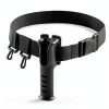 Timsec Adjustable Fishing Waist Belt and Rod Holder Black Nylon-2