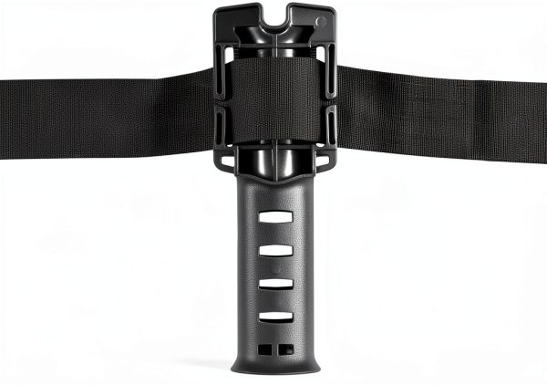 Timsec Adjustable Fishing Waist Belt and Rod Holder Black Nylon-4