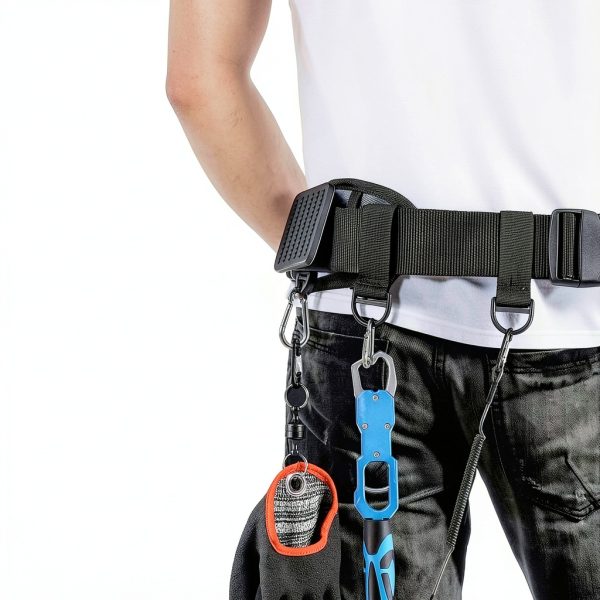 PELLOR Fishing Belt Polyester Blue Buckle-7