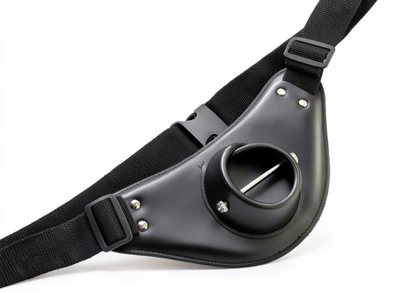 Cyrankngkg Fishing Belt Adjustable PU Leather Rod Holder for Men-4