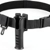 Timsec Adjustable Fishing Waist Belt and Rod Holder Black Nylon-0