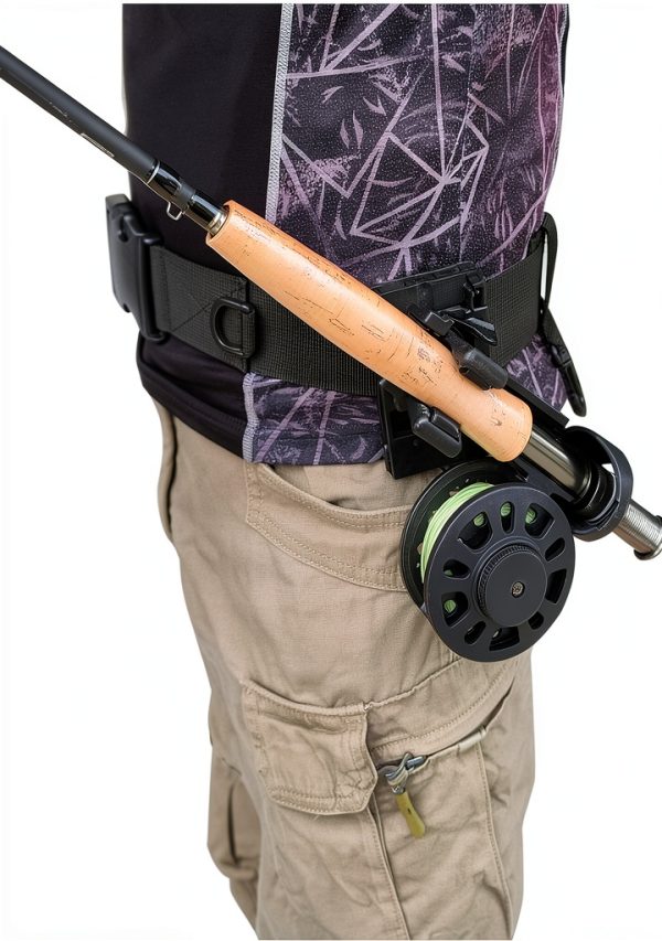 Fishing Belt Rod Holder by RILEYSON LYS4113 Nylon Adjustable Belt-0