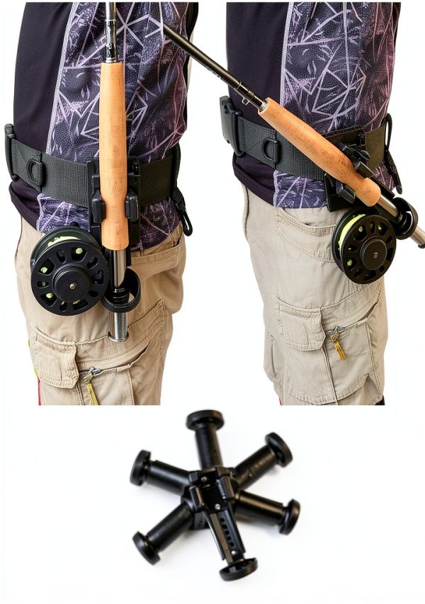 Fishing Belt Rod Holder by RILEYSON LYS4113 Nylon Adjustable Belt-2