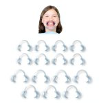 Clear Blue C-Shape Dental Cheek Retractor Set of 15 for Teeth-0
